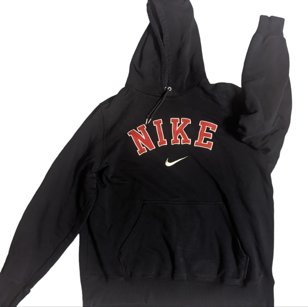 Nike Black and Red Hoodie